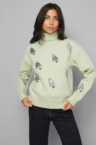 Wallis sage jumper - sage, womens