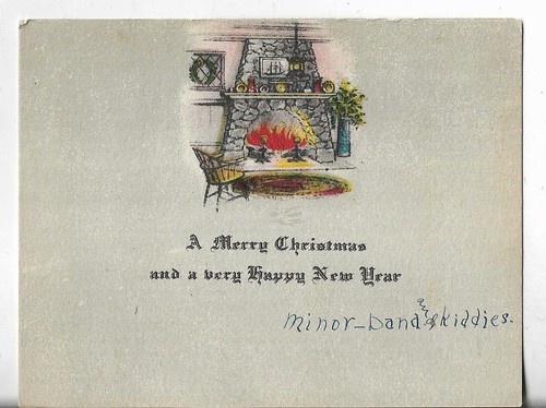 Vtg art deco christmas card - deco,
