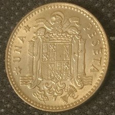 1975 Spanish 1 Peseta Star 77
