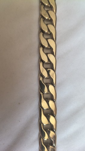 Gold coloured cuban link - coloured, chain