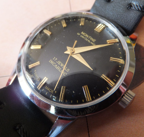 Black dial montine - black, 17