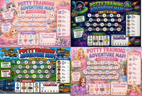 Potty training adventure map - potty,