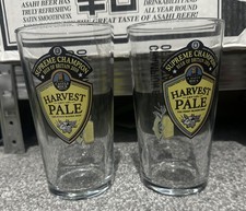 2x Harvest Pint Glasses Unused