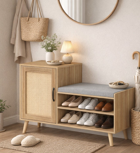 Shoe cabinet bench adjustable - shoe,