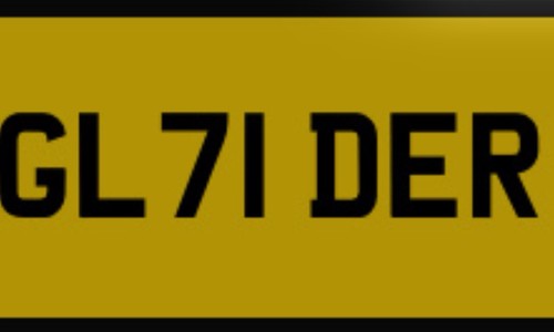 Gl71der private number plate - gl71der,