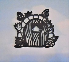 Die Cut cuts card topper scrapbooking fairy door x 6 Black