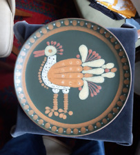 Vintage Porta Celi  Decorative Wall Display Plate Green, Chicken