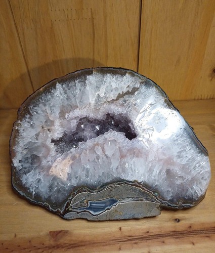 Large pink amethyst geode - pink,