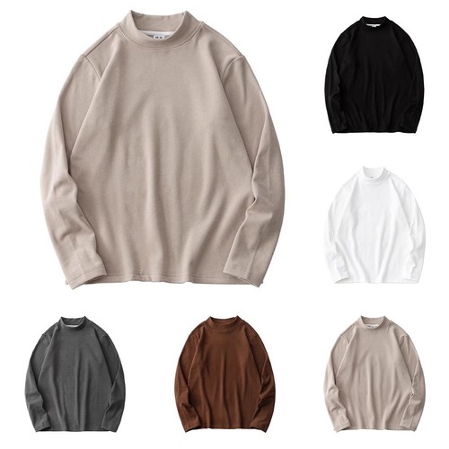 Men long sleeve half - long,
