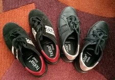 2 Two Pairs Hotter UK4 Black Trainers Comfort Concept Cushioned Never Worn