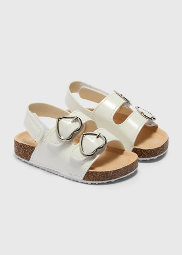 Girls white heart footbed - girls,