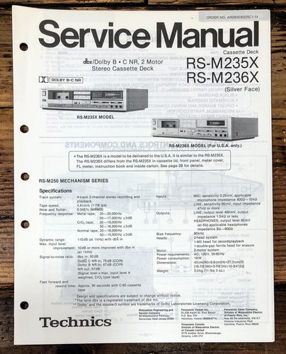 Technics m235x m236x - technics, rs-m236x