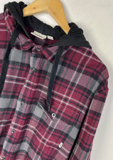 VANS HOODED FLANNEL SHIRT Size XL Men`s Checked Shacket Work