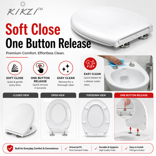 Kikzi soft close - soft, white