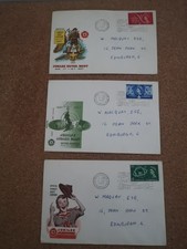 1957 Jubilee Jamboree 3 FDC's
