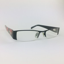 RED OR DEAD eyeglasses SATIN BLACK HALF RIMLESS glasses frame MOD: 48 25056334