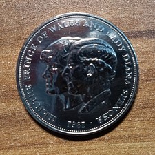 1981 Charles & Diana Royal Wedding Commemorative Crown Coin