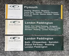 3x Great Western Railway (Plymouth & London Paddington) Carriage Window Labels