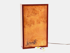 Frog in Pond Wood Veneer LED Meditation Lamp/Mood Light multi colours, gift