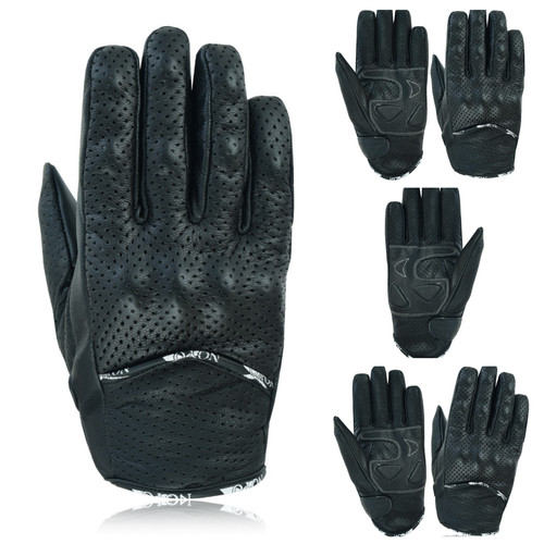 Leather motorbike gloves - leather,