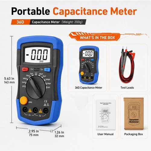 Digital capacitor tester - capacitor,