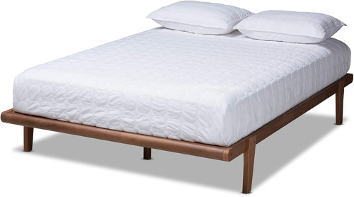 Elegant brown double - bed, frame
