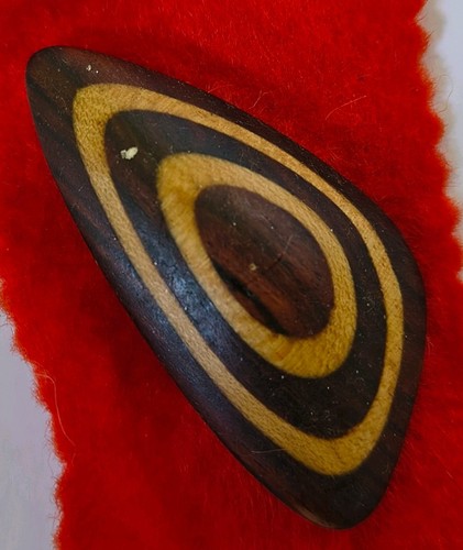Handmade wooden brooch light - wooden,