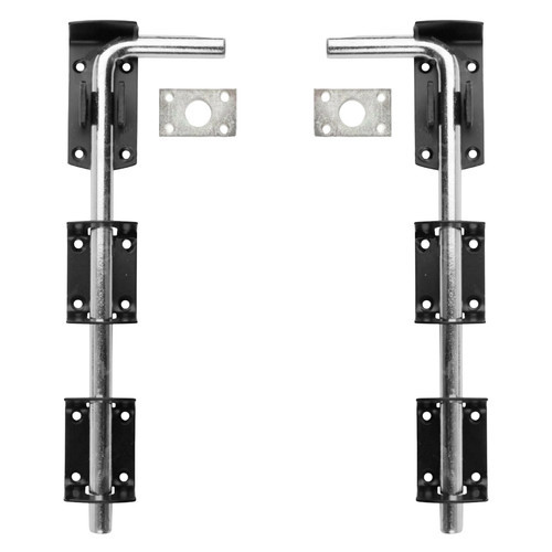 Pair black zinc stable drop - of,