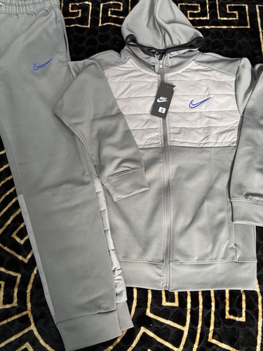 Nike men grey hooded full - nike,