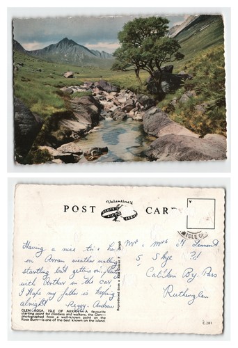 Postcard glen rosa - -, rosa,