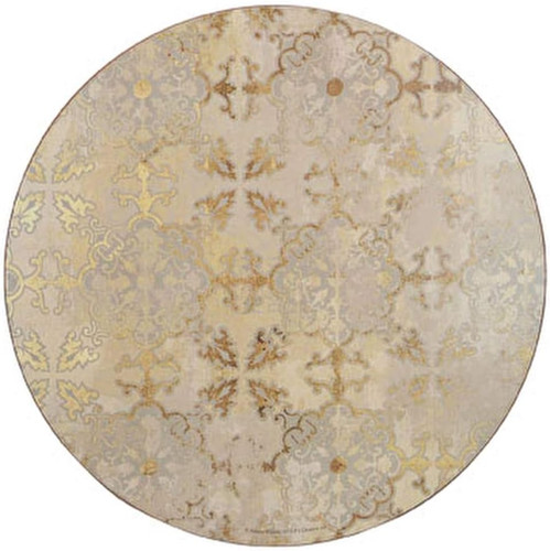 Cork backed round placemats - cork-backed,