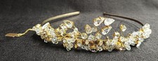 Golden and Crystal Bridal Tiara by Irresistible Headdresses (RRP Label £175)