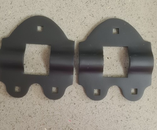 Pair large black powder coated - pair,