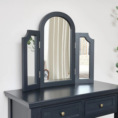 Navy black arched - arched, triple