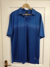 Greg Norman Men's Golf Polo Shirt, Blue, Size XL