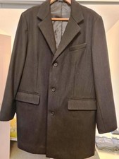 Black Wool Mix  Crombie Style