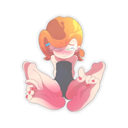 Footjob illustration kiss cut - footjob,