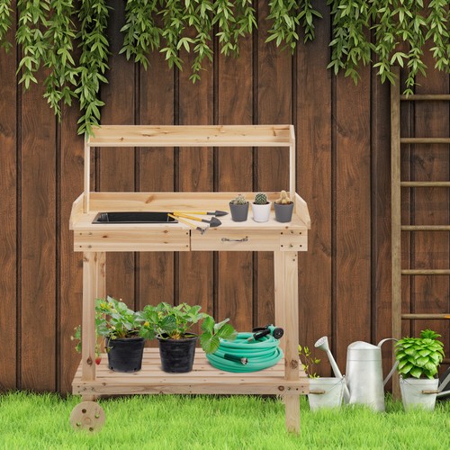 Wood outdoor plant potting - outdoor,