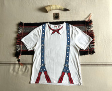Levis LVC T-Shirt XL Made USA 50s Rockabilly Suspenders Braces Kerchief Rare 44"