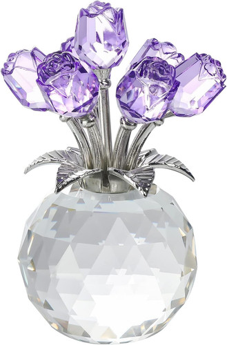 Crystal purple rose bouquet - purple,