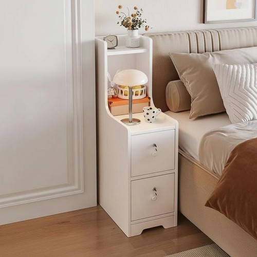 Narrow bedside locker with - bedside,