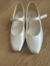White Satin Shoes for