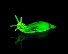 Uranium Glass Slug Figurine UV