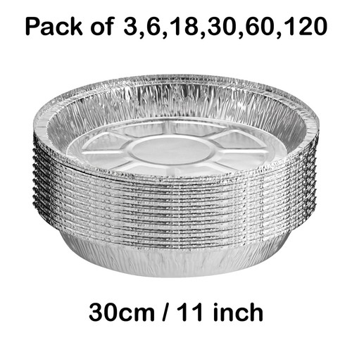 Round aluminium foil tray pie - aluminium,