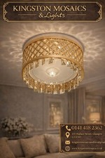 Luxury Gold Crystal Ceiling