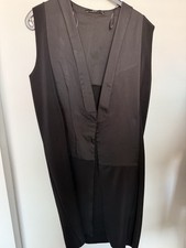 Zara Open Front Longline Waistcoat Gilet Jacket Size M