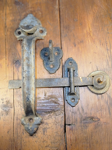 Antique large thumb latch - antique,