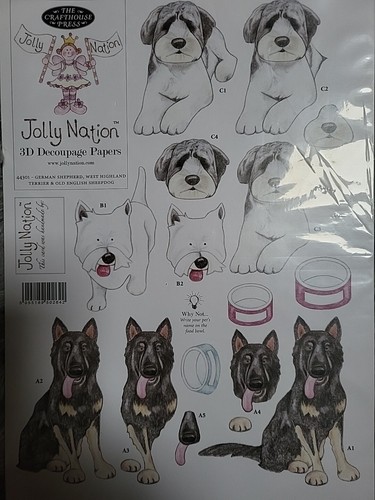 Jolly nation decoupage sheet - decoupage,