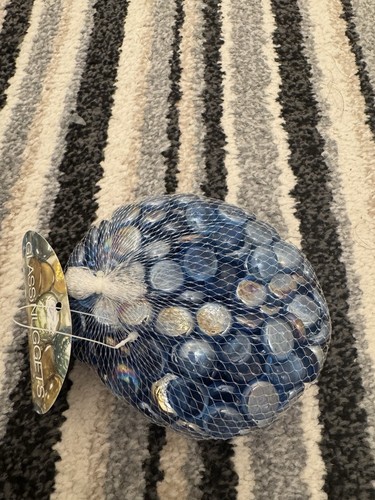 Blue glass nuggets - blue, with