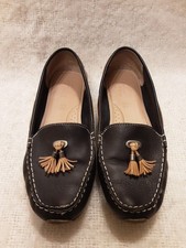 Dark Navy Leather Tasselled